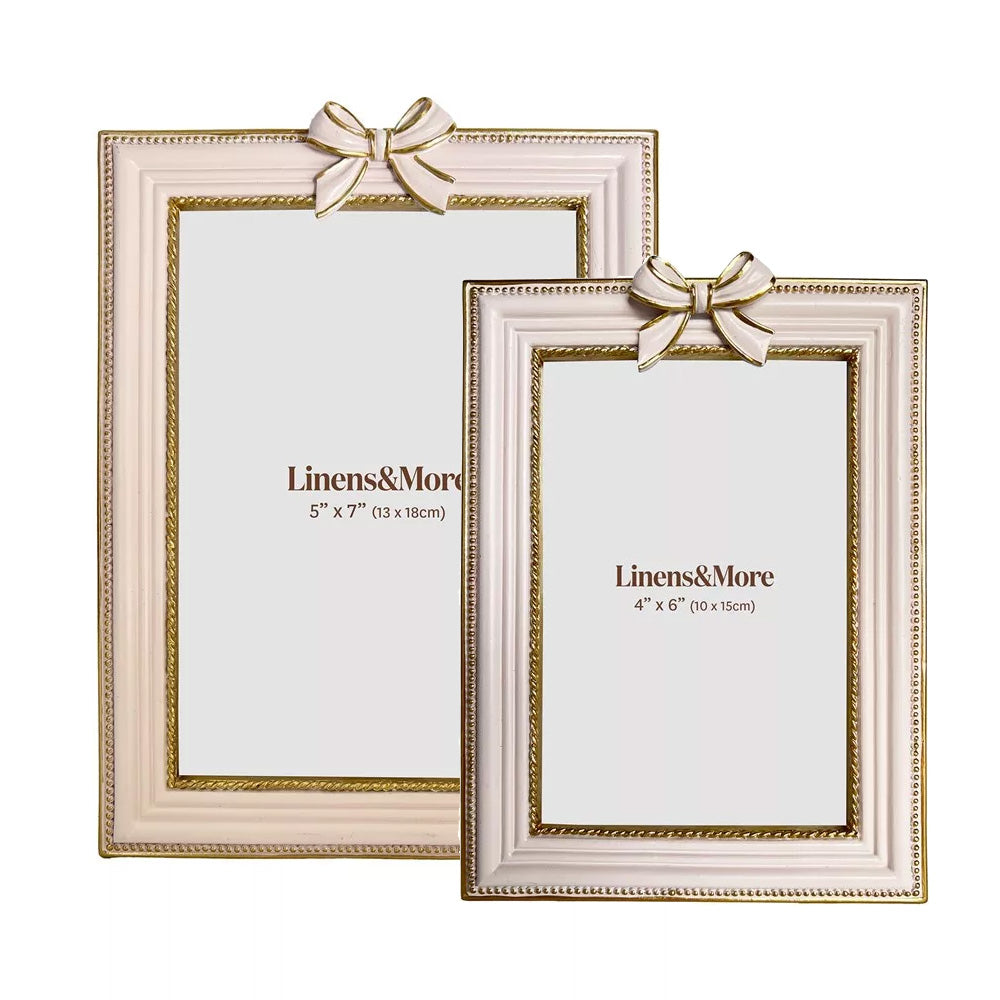 Pink & Gold Bow Frame