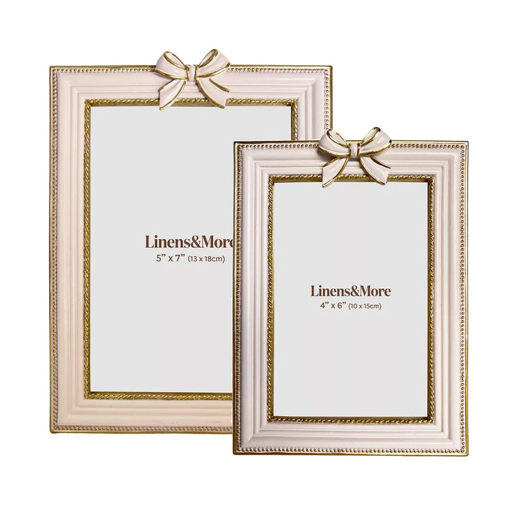 Pink & Gold Bow Frame