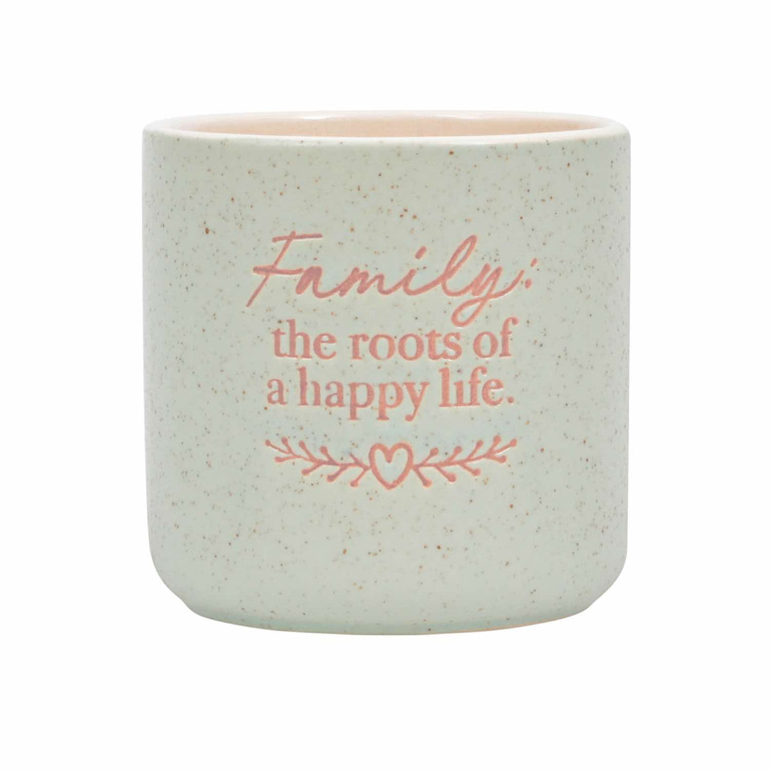 Family Quote Positive Plant Pot