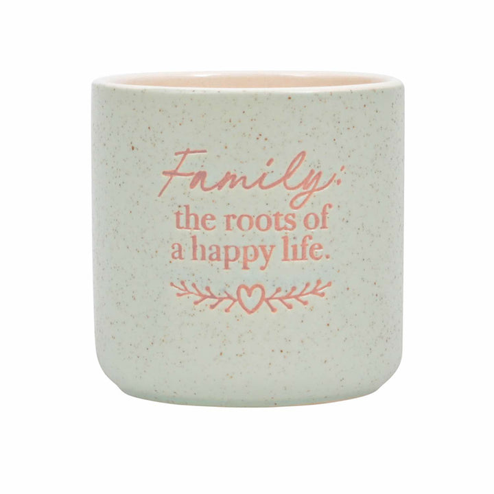 Family Quote Positive Plant Pot