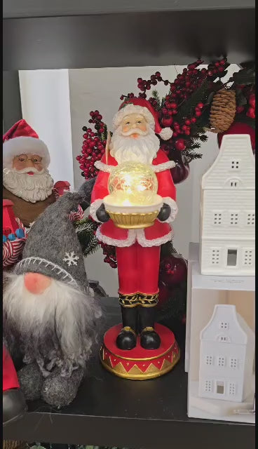 46.5cm Santa Globe Christmas Light Up