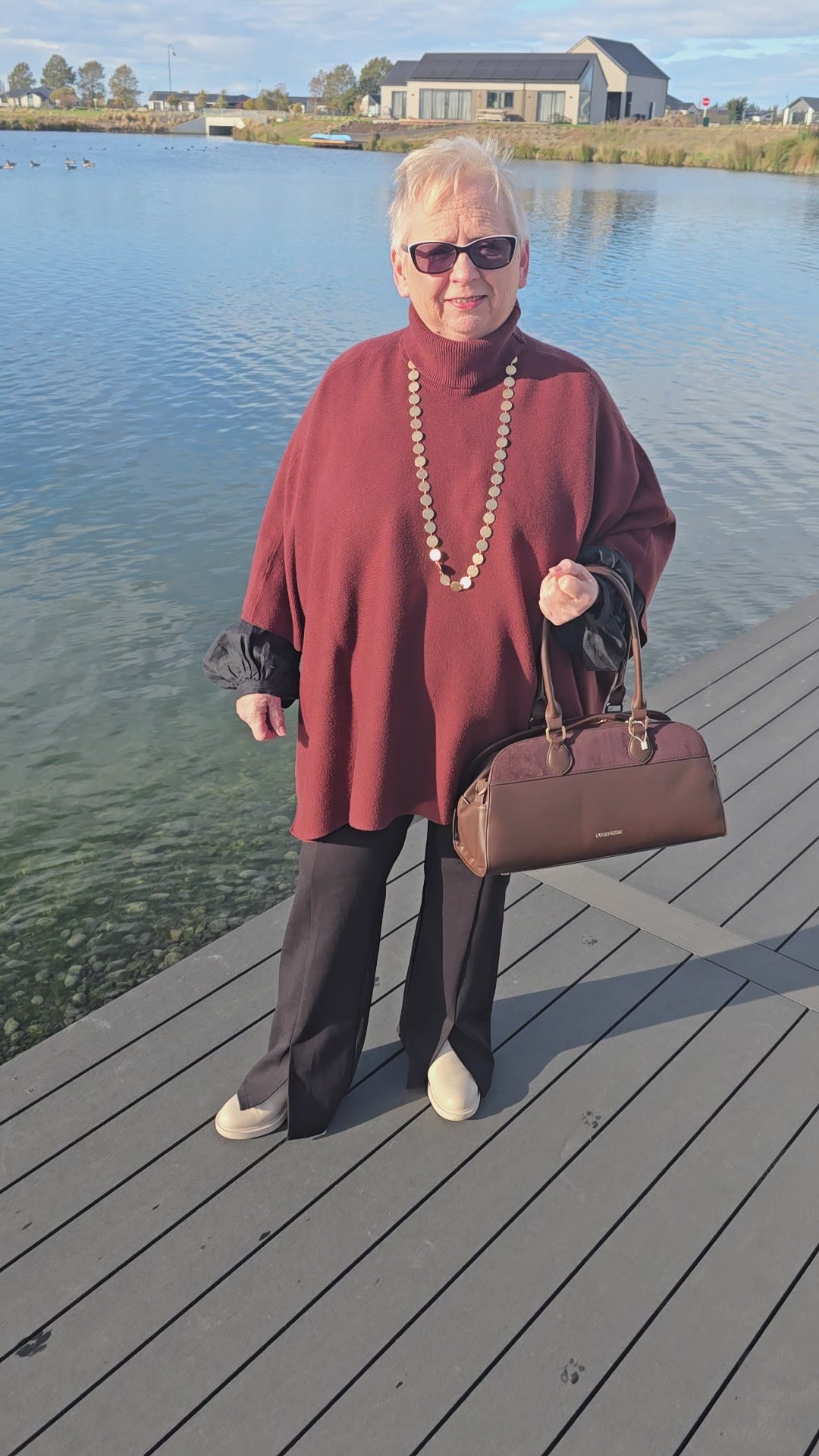 Eb & Ive Samira Mahogany Poncho
