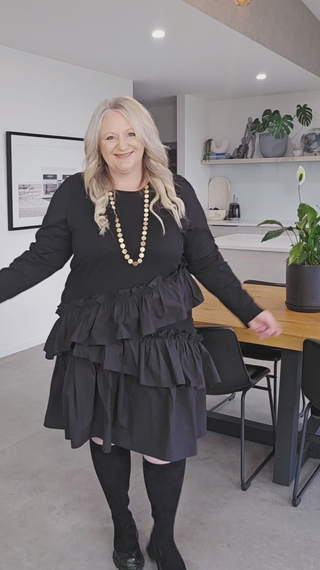 Curate Black The Other Side Dress