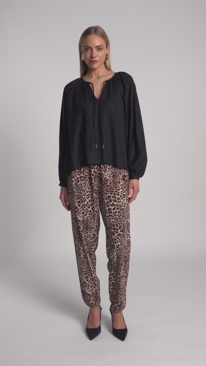 Eb & Ive Black Bajau Blouse