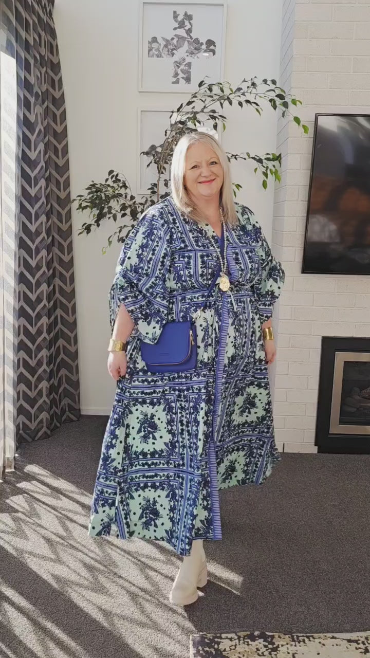 Fate & Becker Mint & Navy Domininca Dress