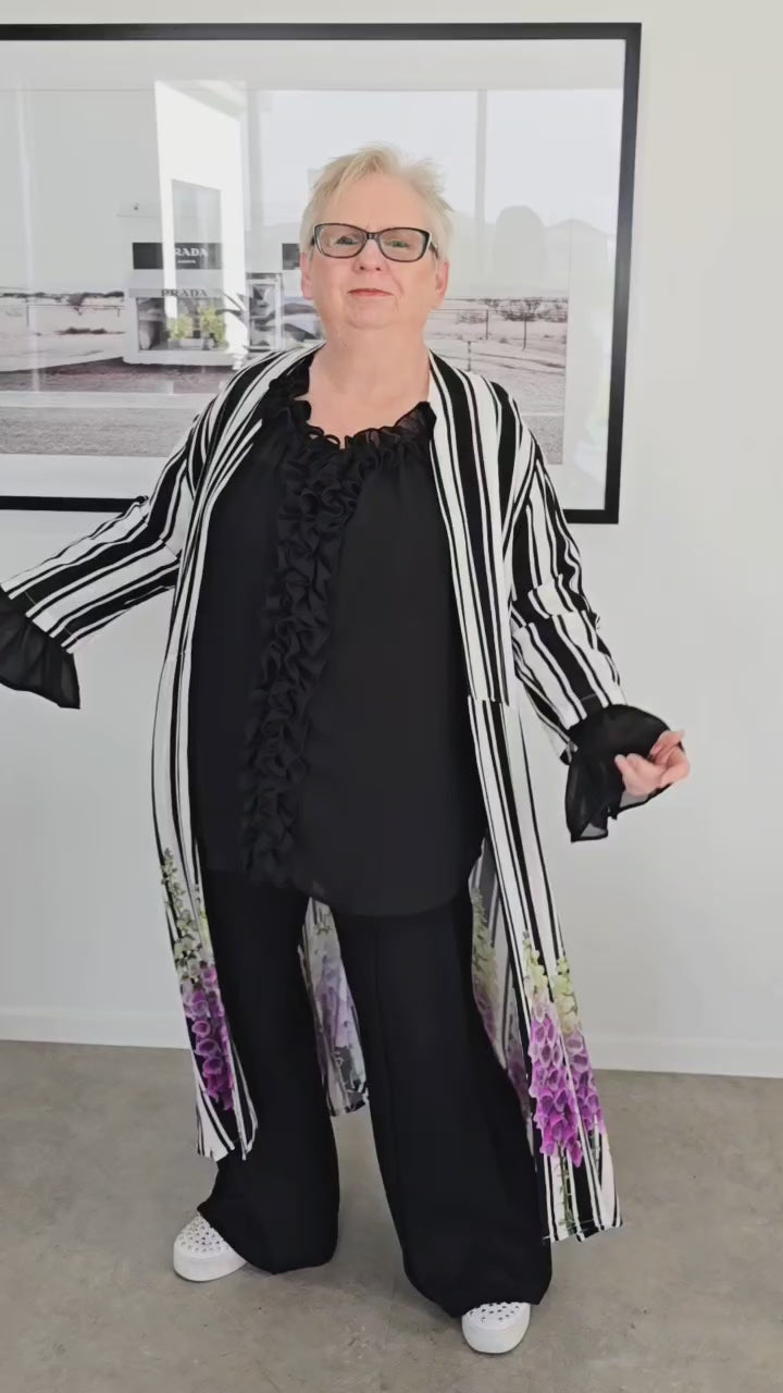 Jellicoe Foxglove Stripe Duster Coat