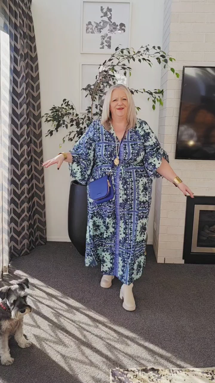 Fate & Becker Mint & Navy Domininca Dress