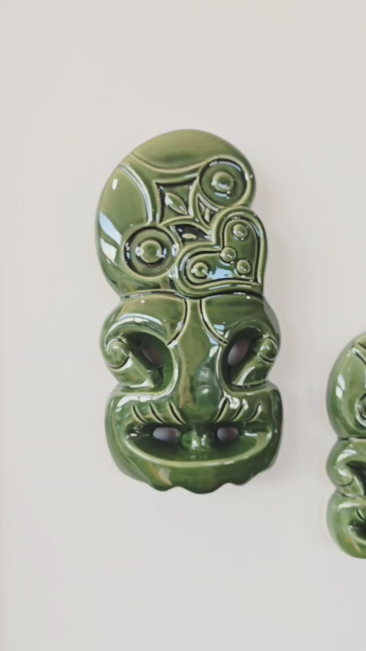 Medium 20cm Ceramic Tiki Wall Art