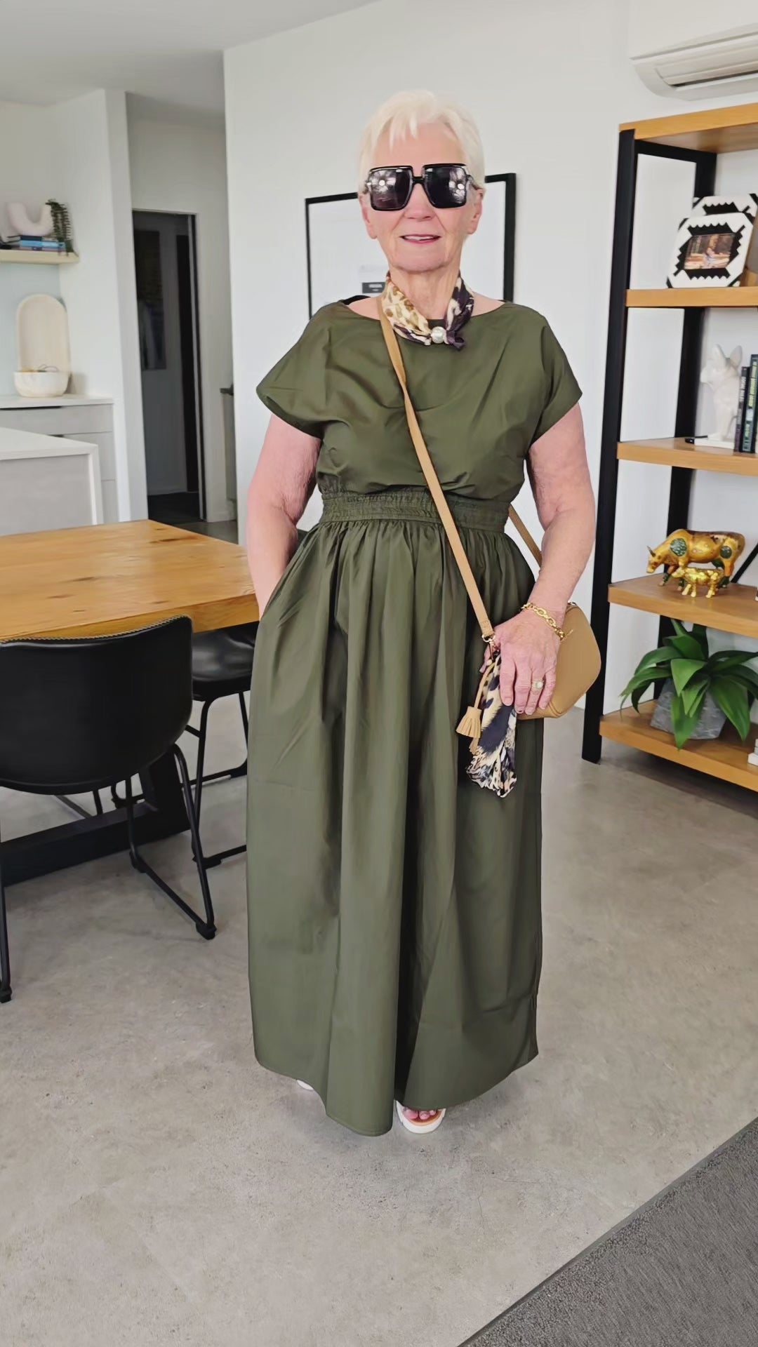 Stella + Gemma Khaki Dion Dress