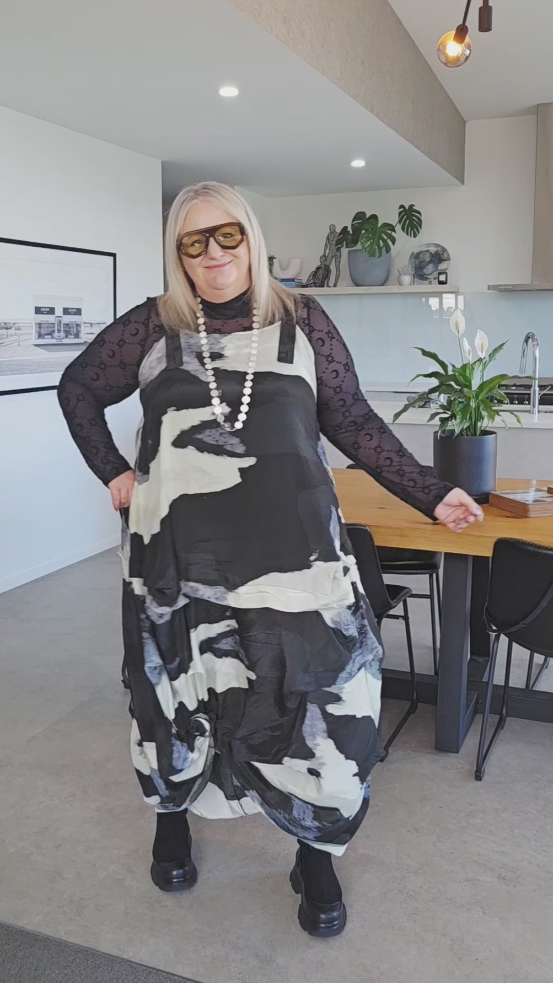 Bone & Arrow Glacier Print Valen Dress