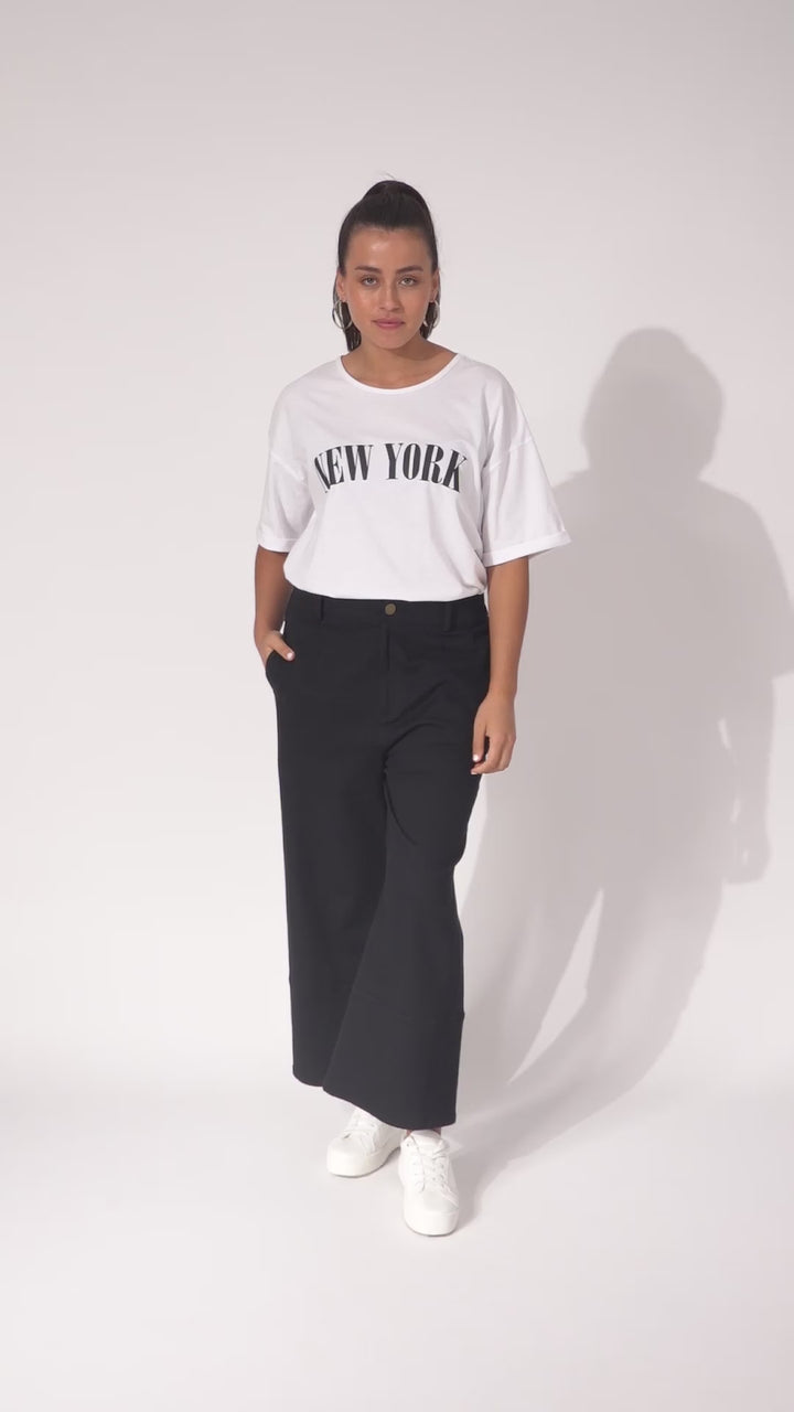 Haven Black Panama Pant