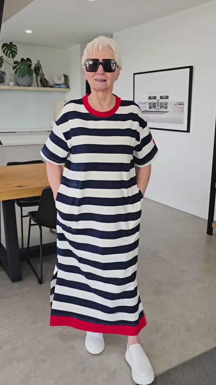 Jellicoe Navy Stripe Evie Dress