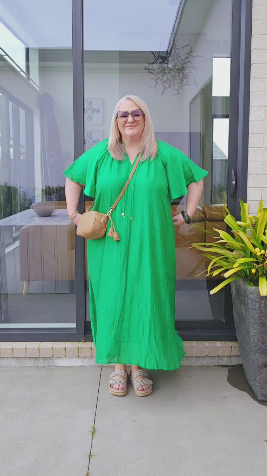 Haven Green Kenya Midi Dress