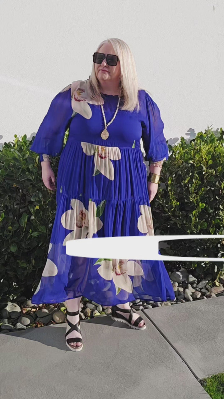 Curate Blue Orchid Dreaming of Spring Dress
