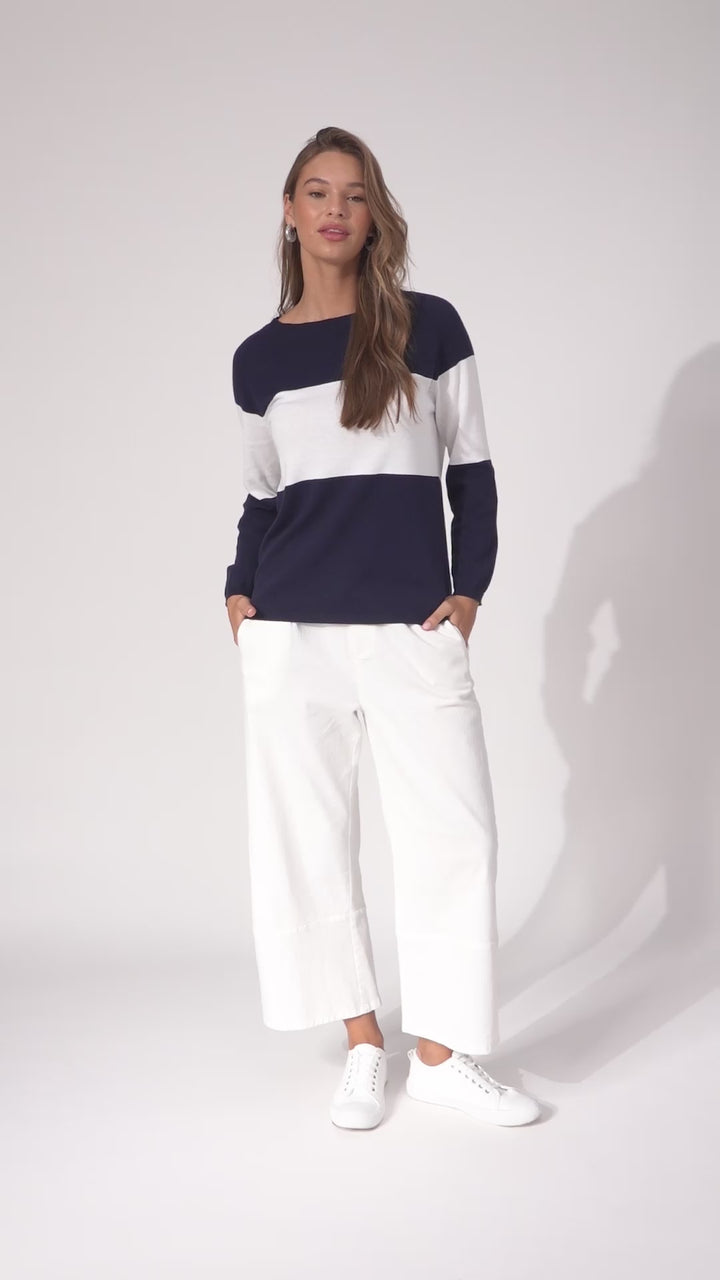 Haven Savoie Navy Stripe Jumper