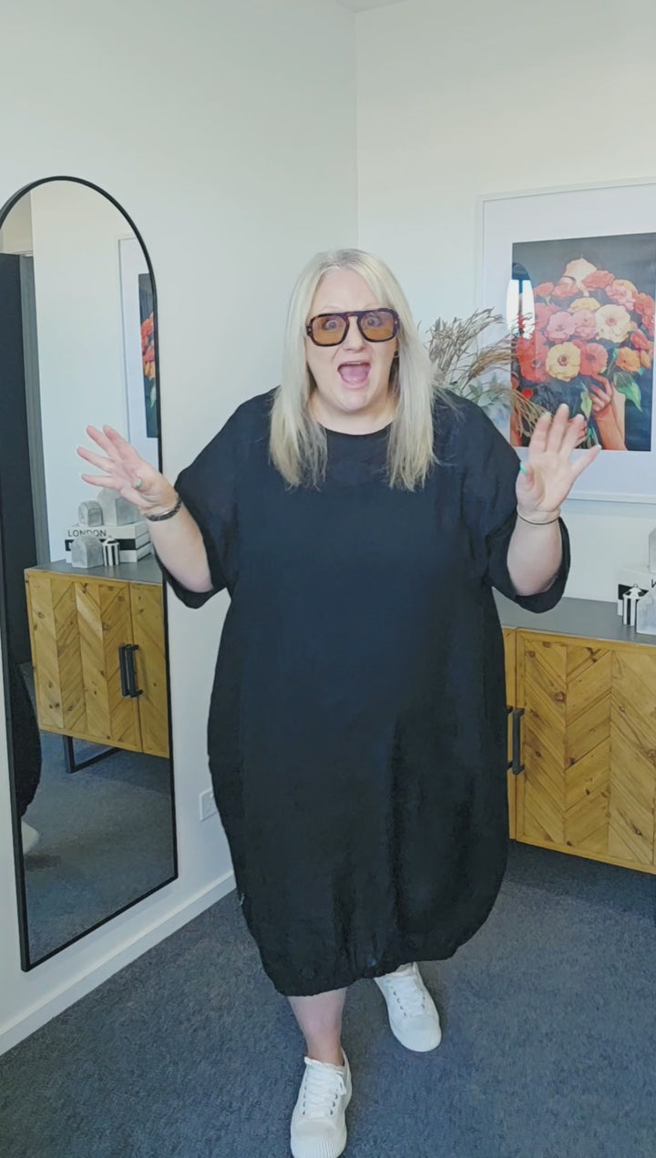 Deanne Hobbs Cooper Dress Black Flax