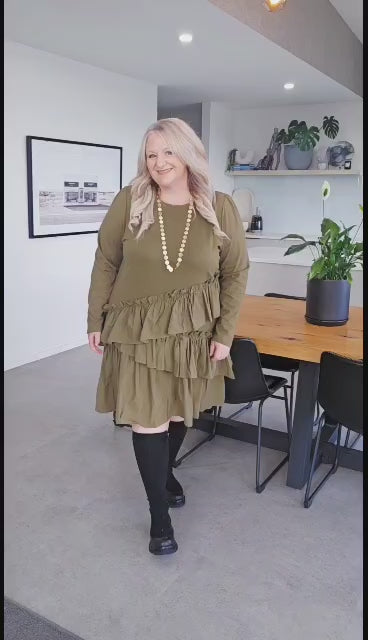 Curate Khaki The Other Side Dress