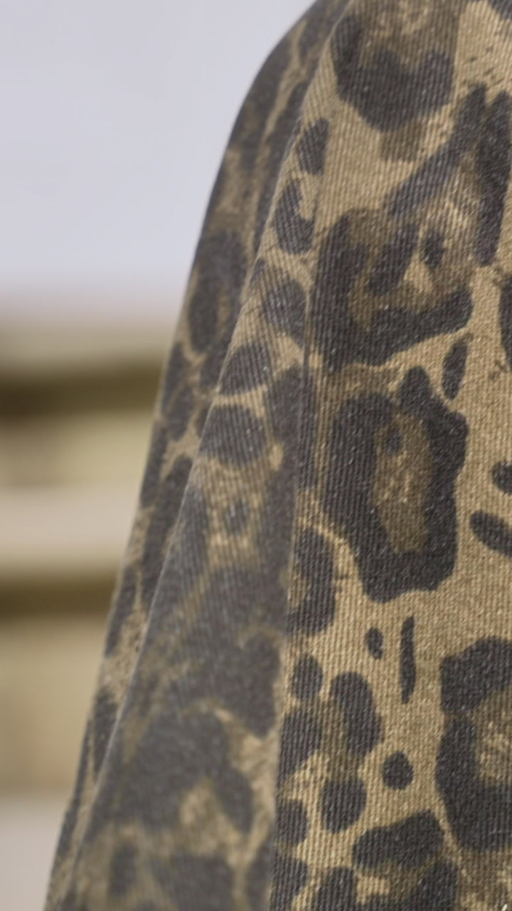 Curate Kick Back Leopard Jeans