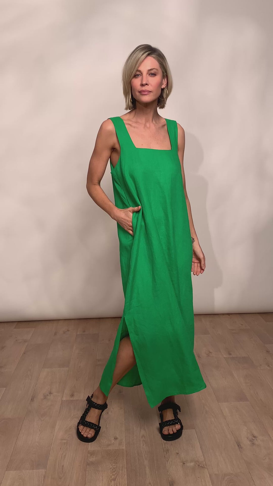 EMERALD HALCYON TANK DRESS