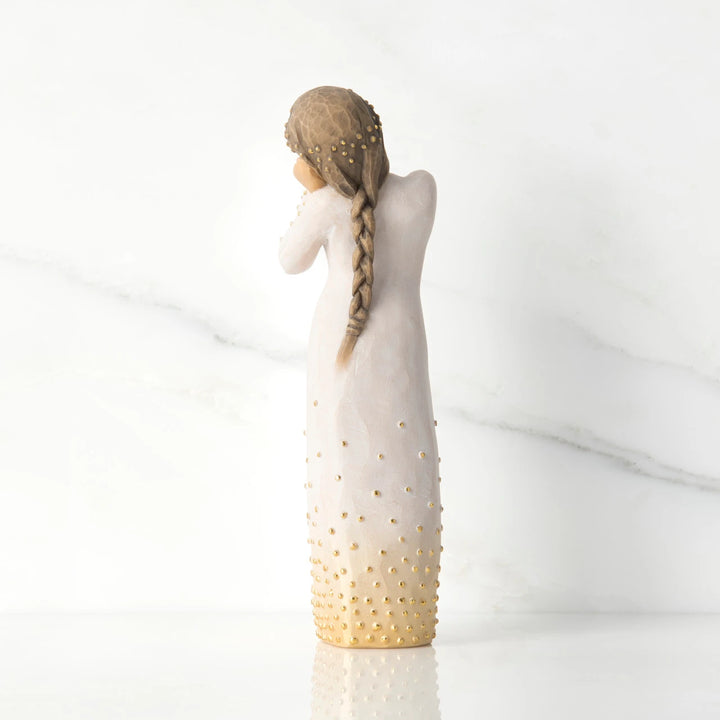 Willow Tree Wishing Gold Halo Angel Figurine