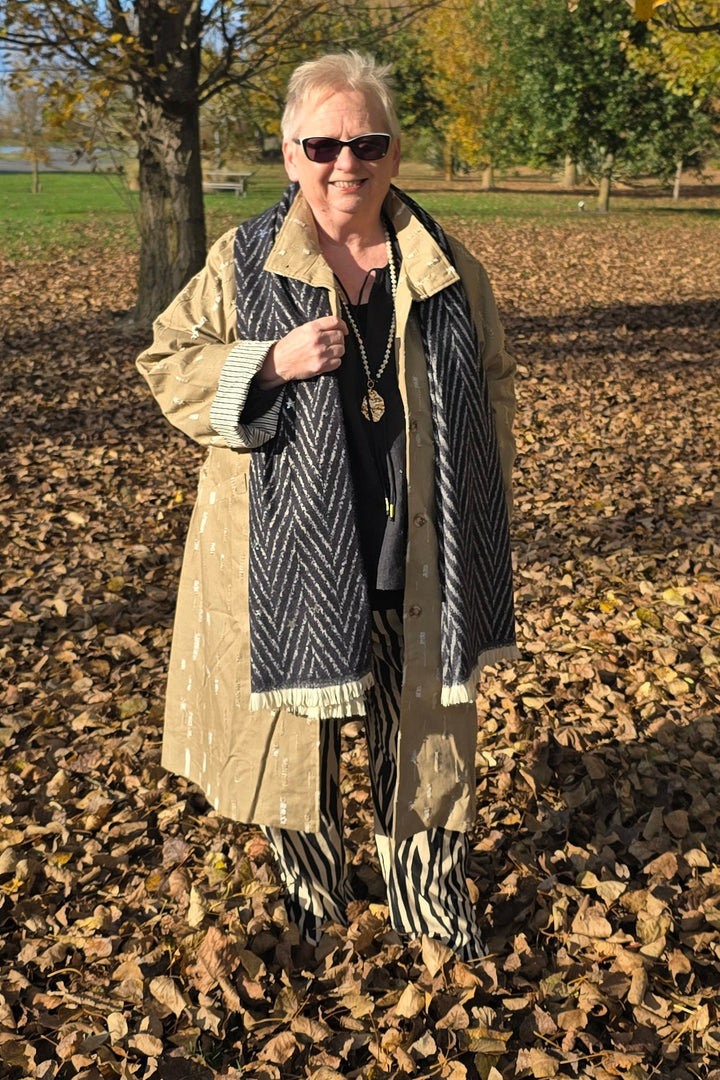 Et Alia Distressed Sandstone Lennox Trench Coat