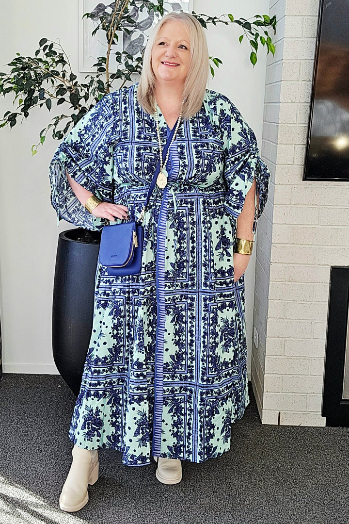 Fate & Becker Mint & Navy Domininca Dress