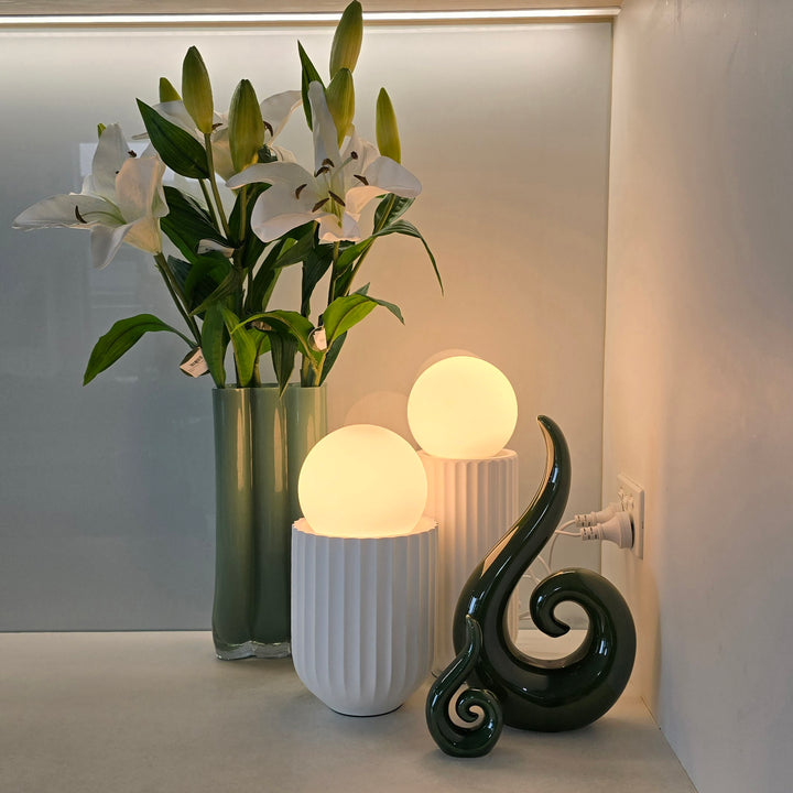 Large Ribba White Table Lamp