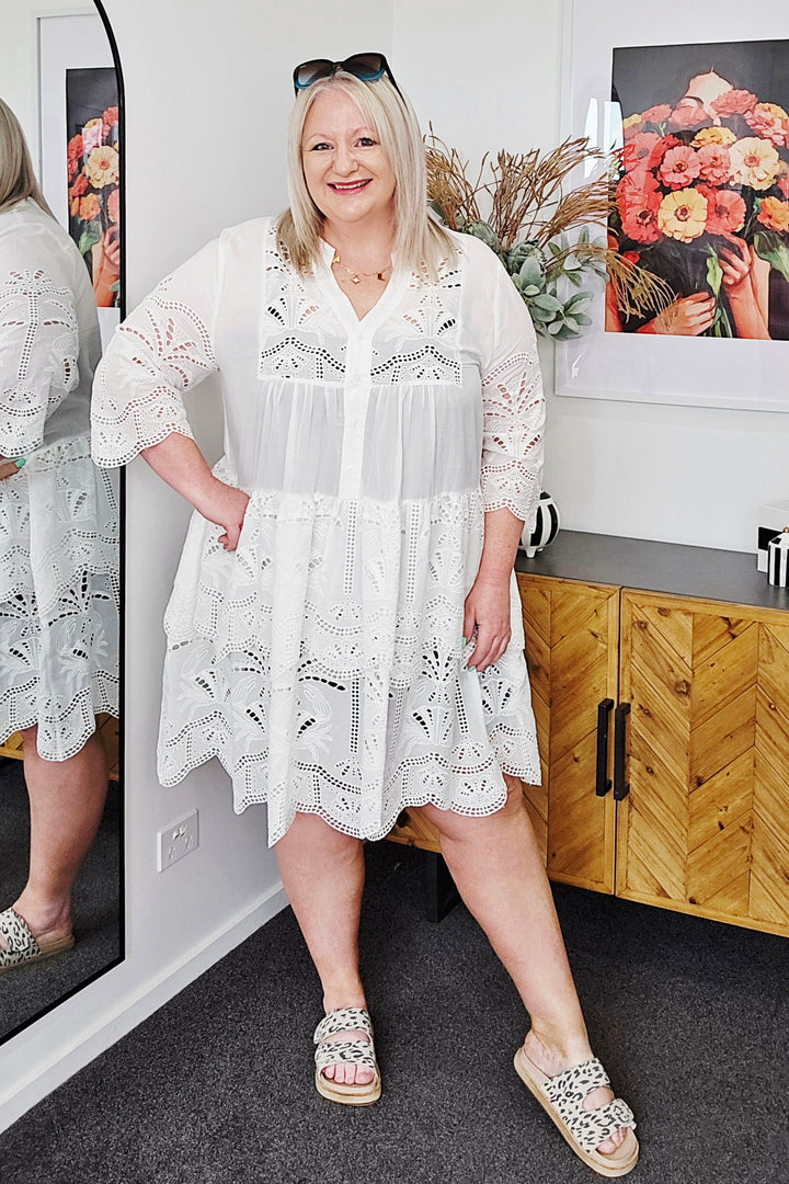 Curate All To Gather Dress White