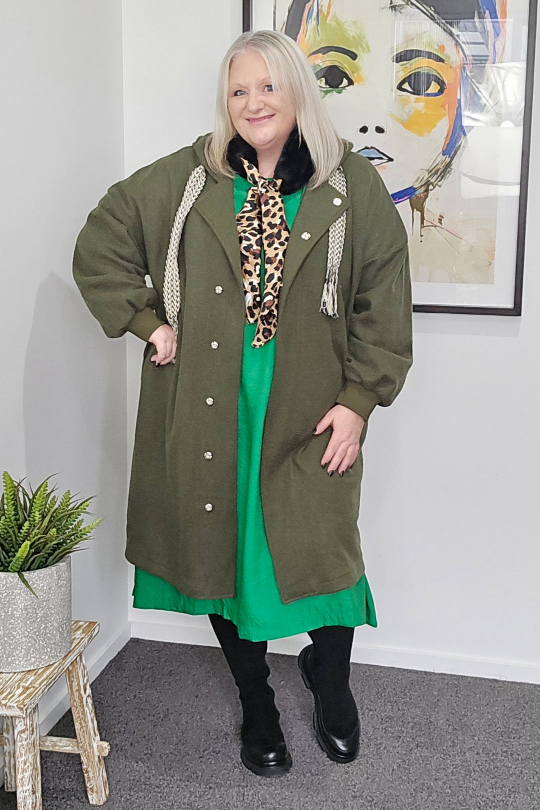 Jellicoe Green Maddy Dress
