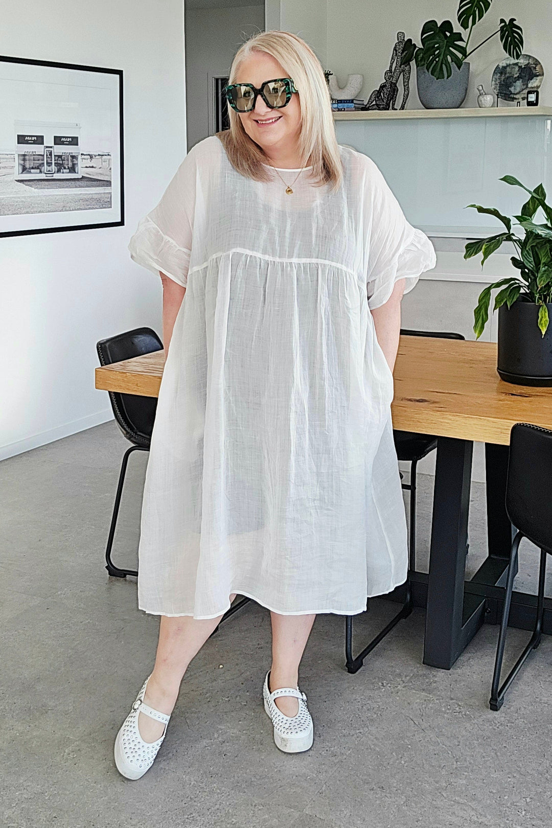 Two by Two Reversible White Reina Dress