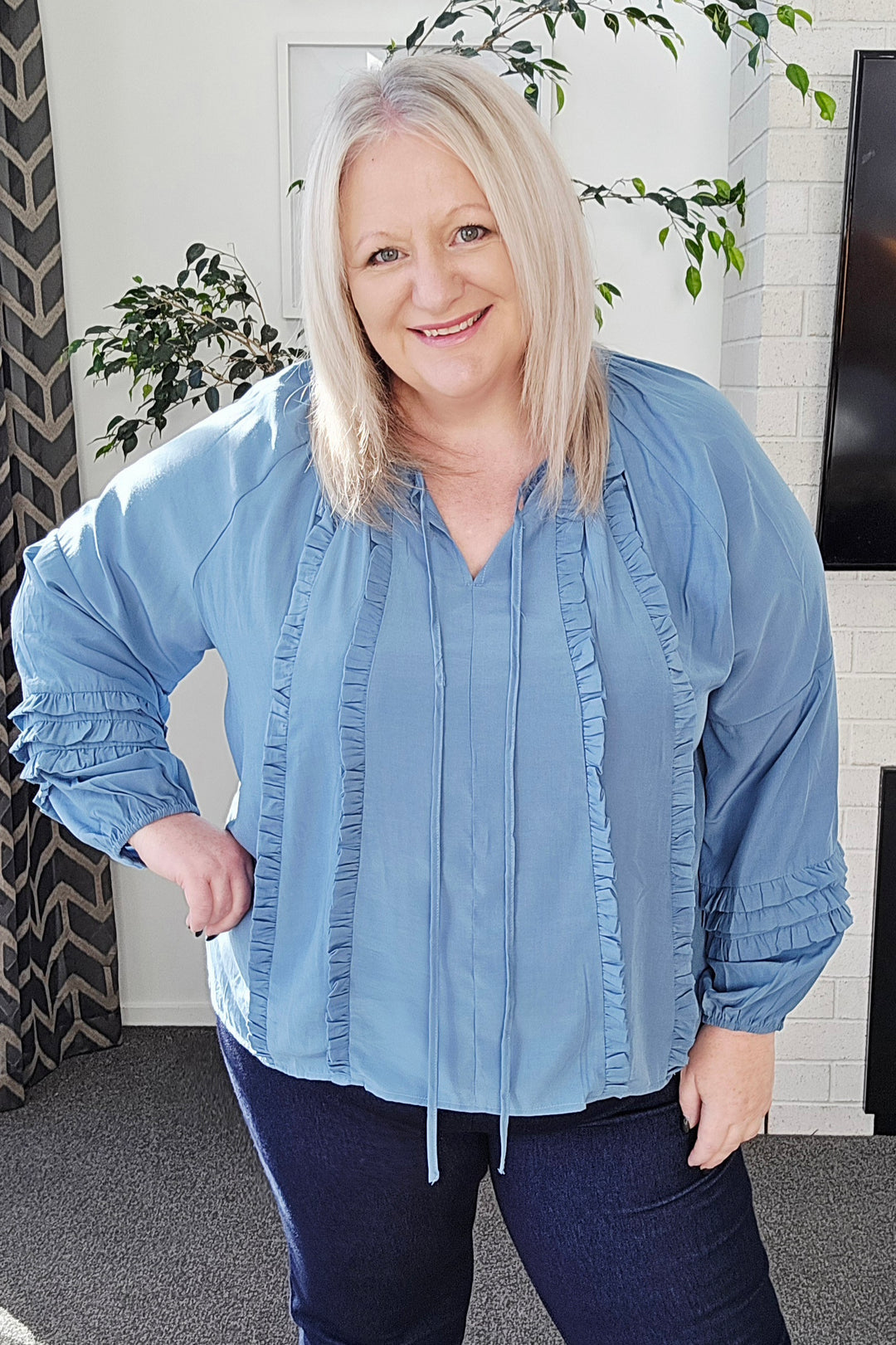 Seduce Blue Josephine Top