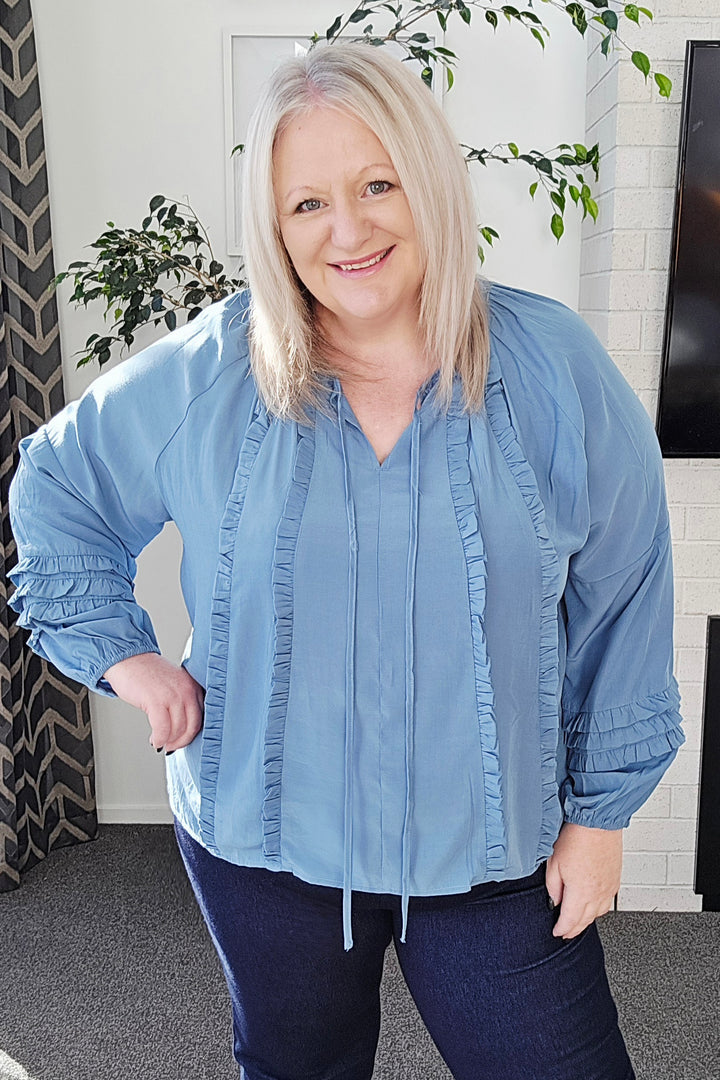 Seduce Blue Josephine Top