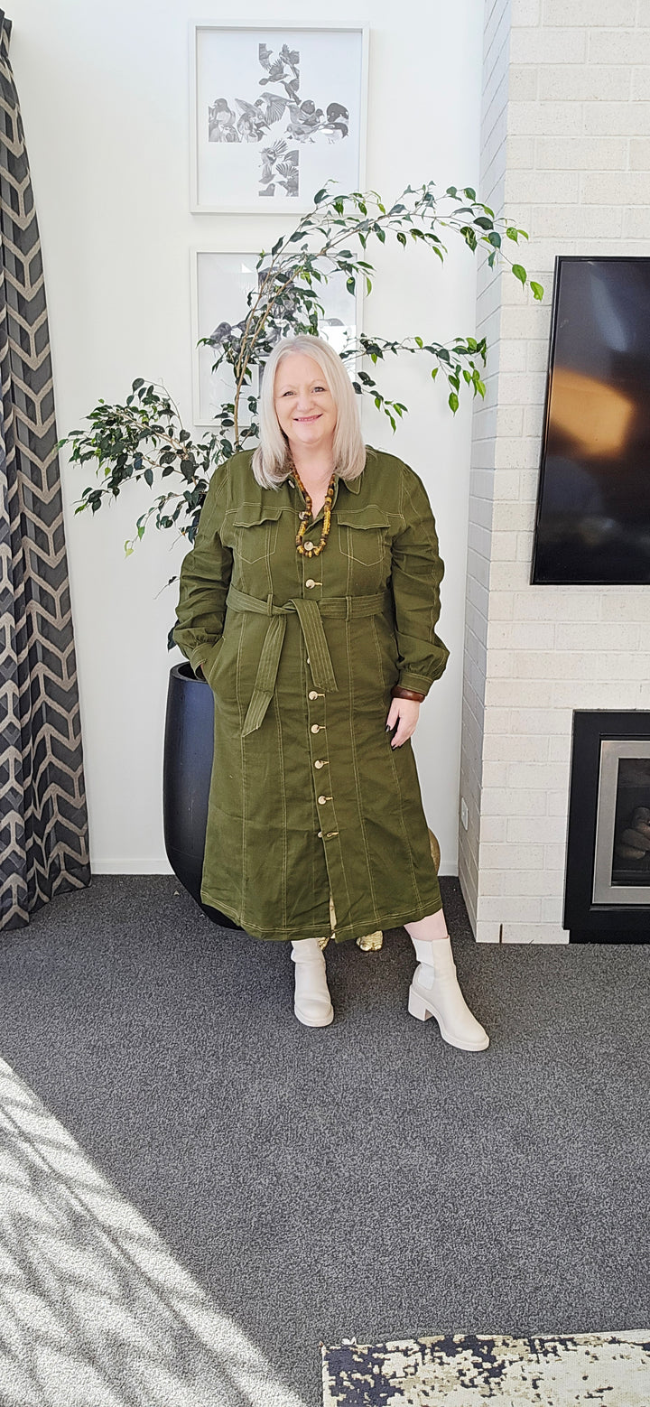 Et Alia Khaki Lydia Dress