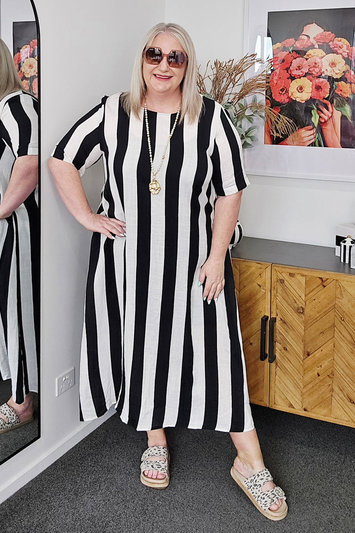 Deeanne Hobbs Wide Monostripe Menaka Dress