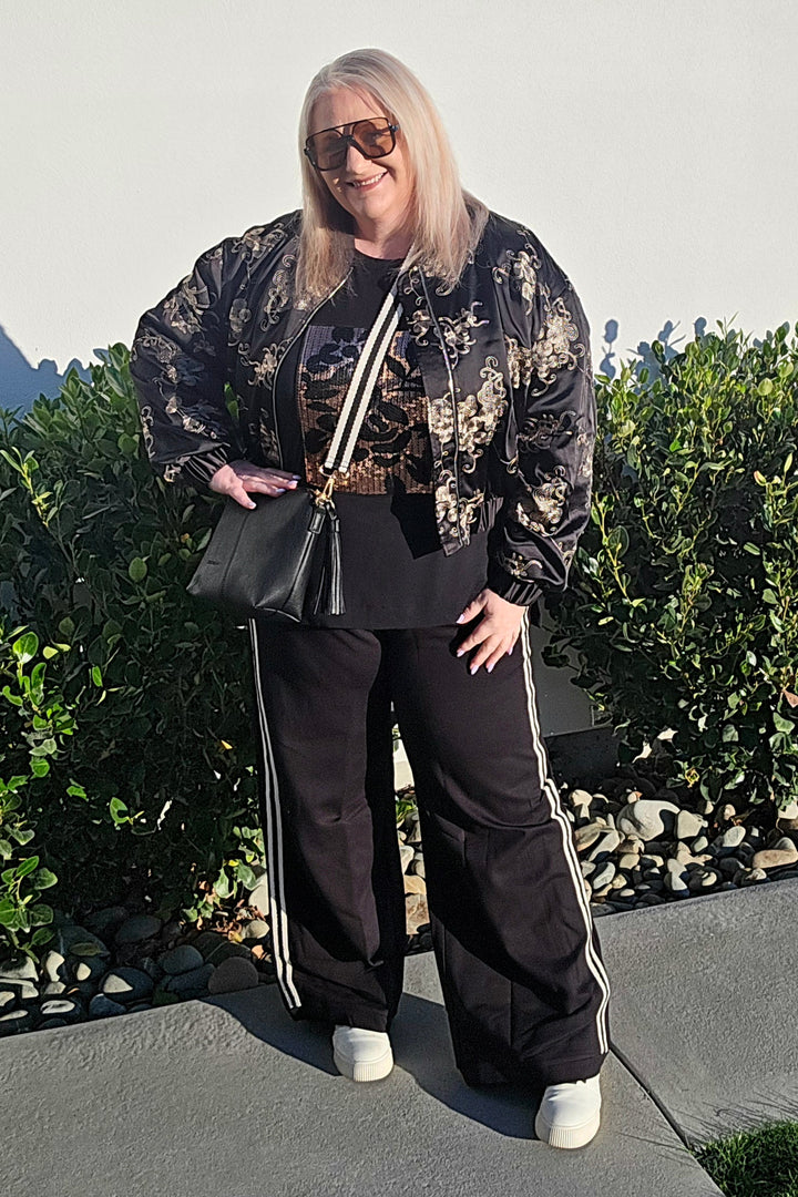 Zafina Black Calla Top