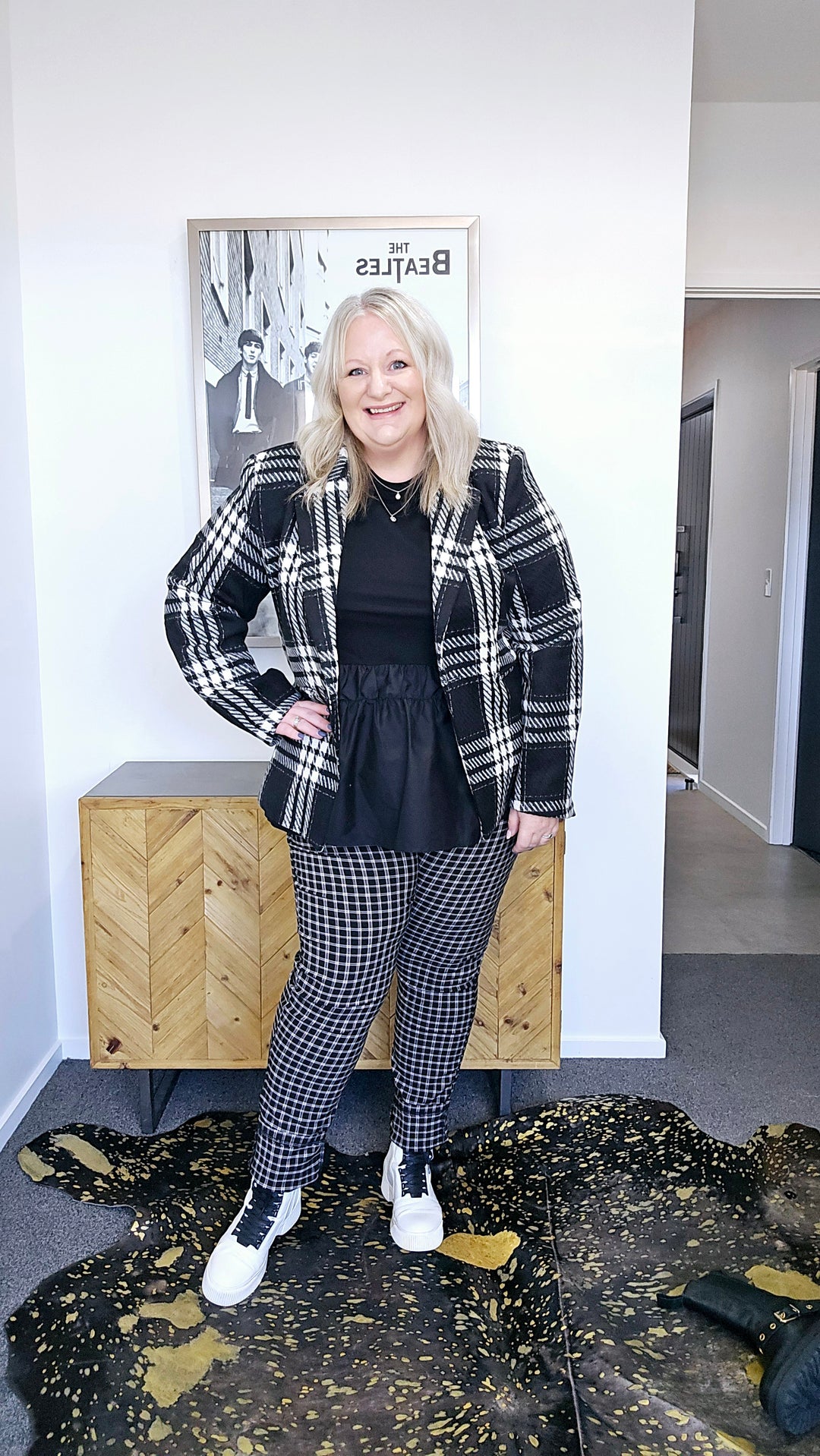 BLACK CHECK JORDAN BLAZER