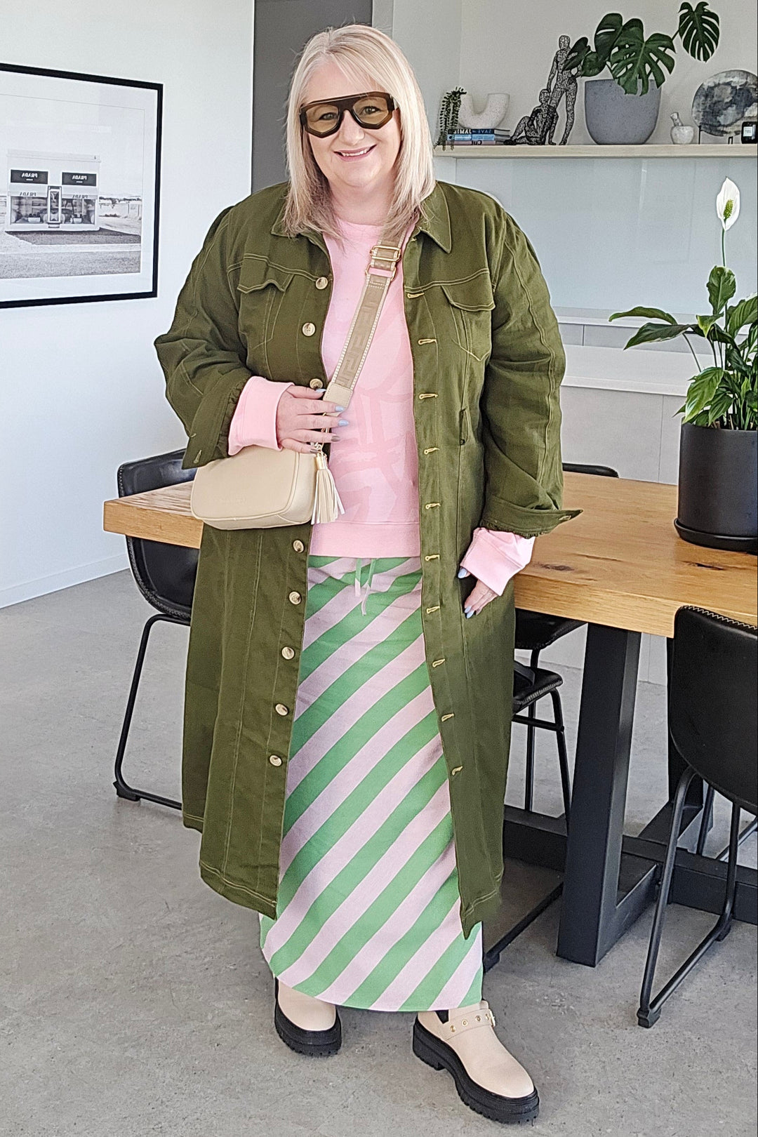 Et Alia Khaki Lydia Dress