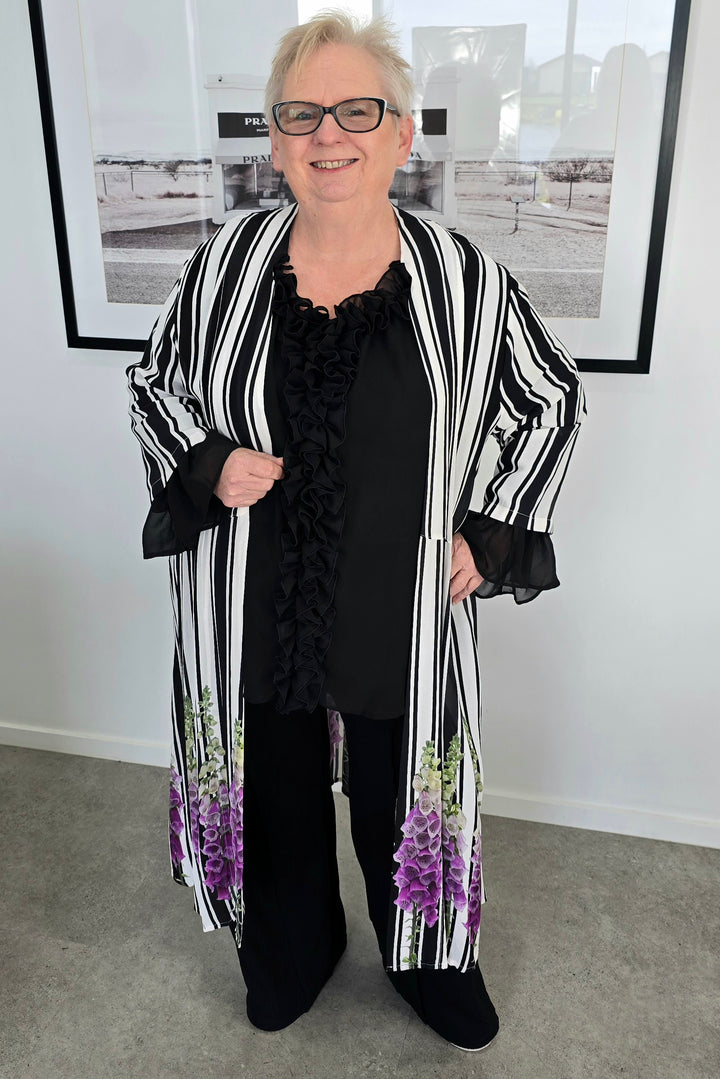 Jellicoe Foxglove Stripe Duster Coat