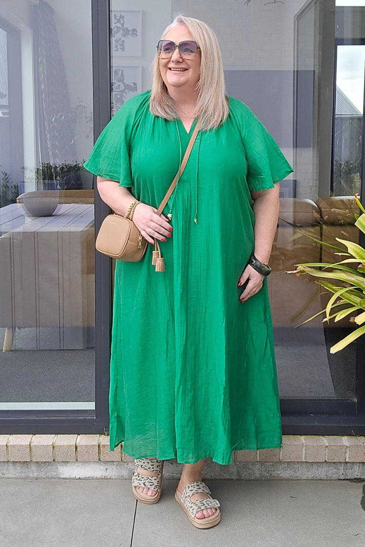 Haven Green Kenya Midi Dress