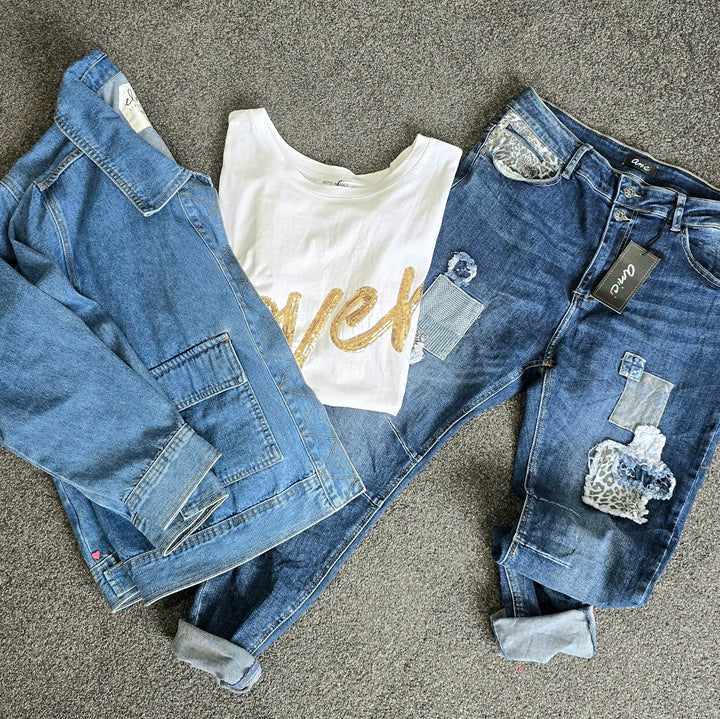 ANIMAL PATCH JEANS