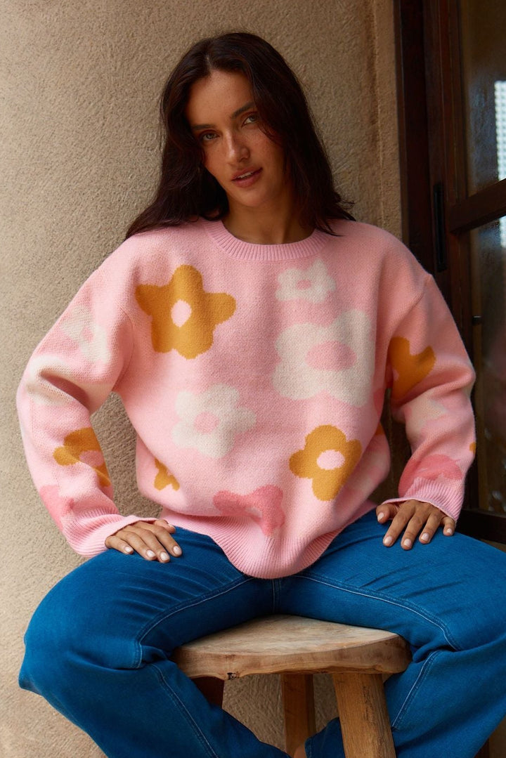Betty Basics Pink Leonie Knit Sweater