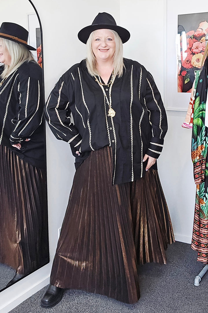 Curate Forever Long Skirt Brown