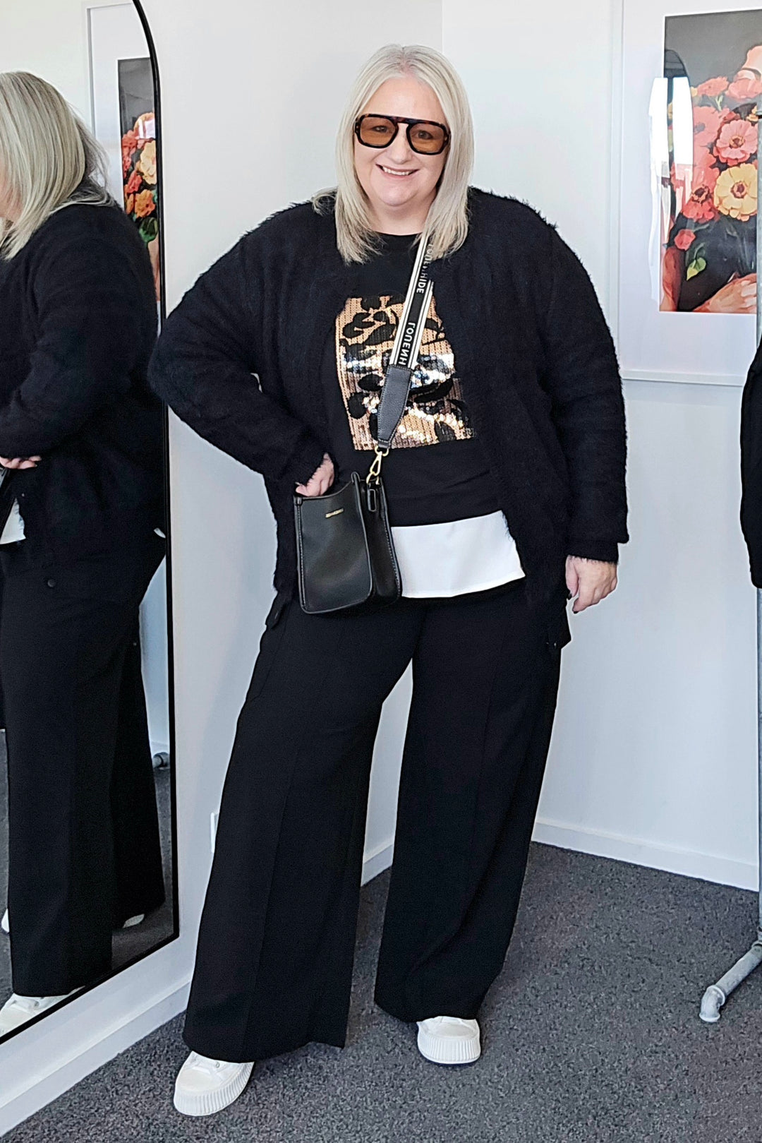 Seduce Black Cargo Cleo Pant