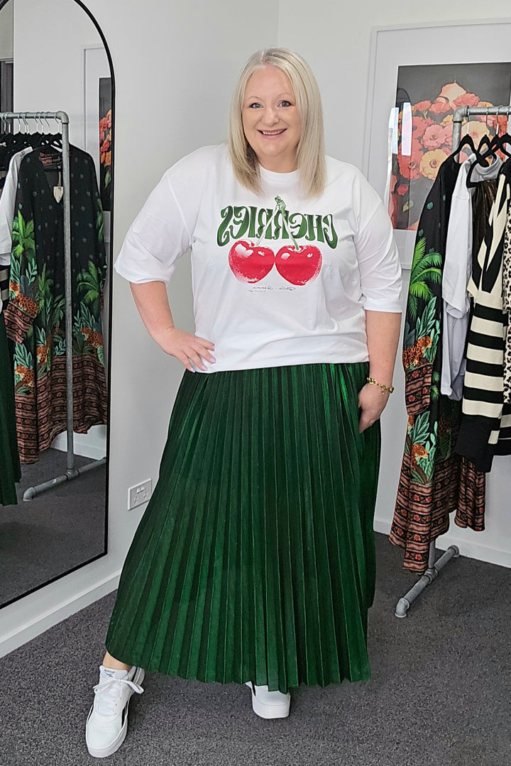 Curate Forever Long Skirt Green