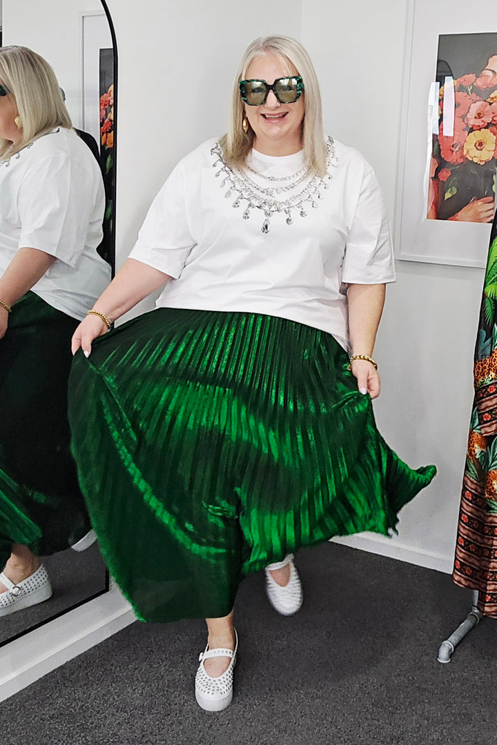 Curate Forever Long Skirt Green