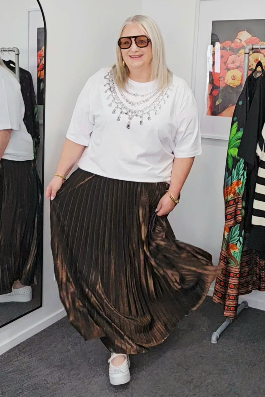 Curate Forever Long Skirt Brown