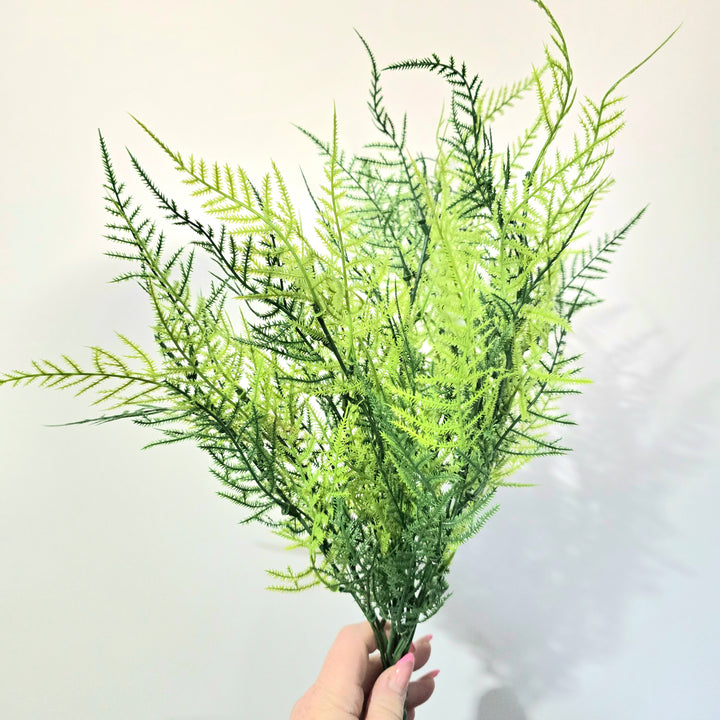 48cm Leather Fern Bush