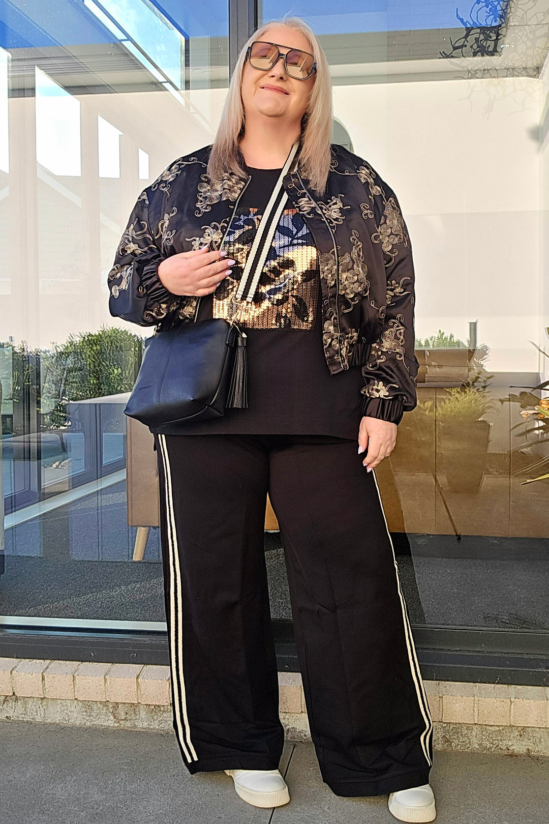 Zafina Black Calla Top