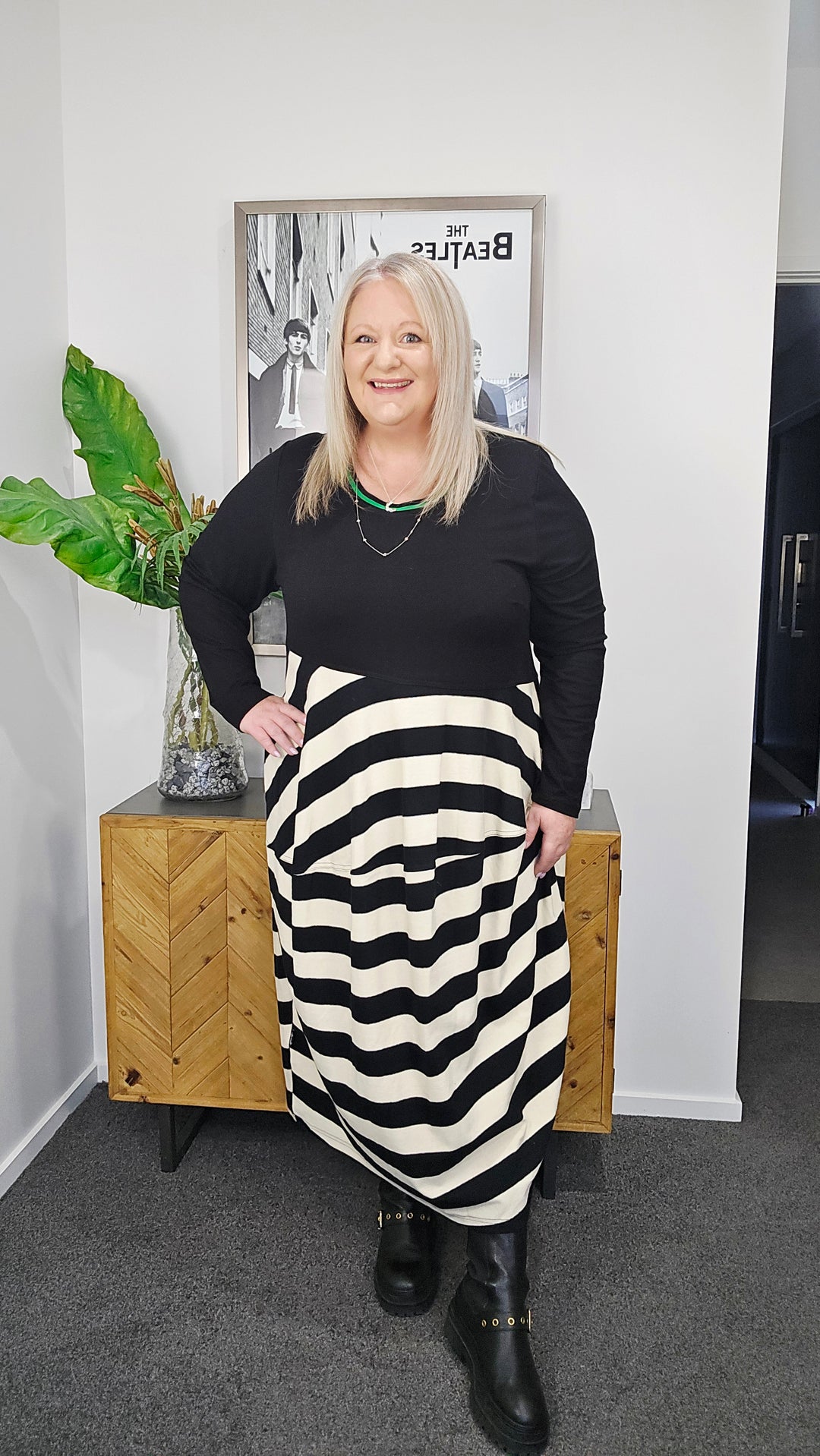 Deeanne Hobbs Monostripe Chelsie Dress