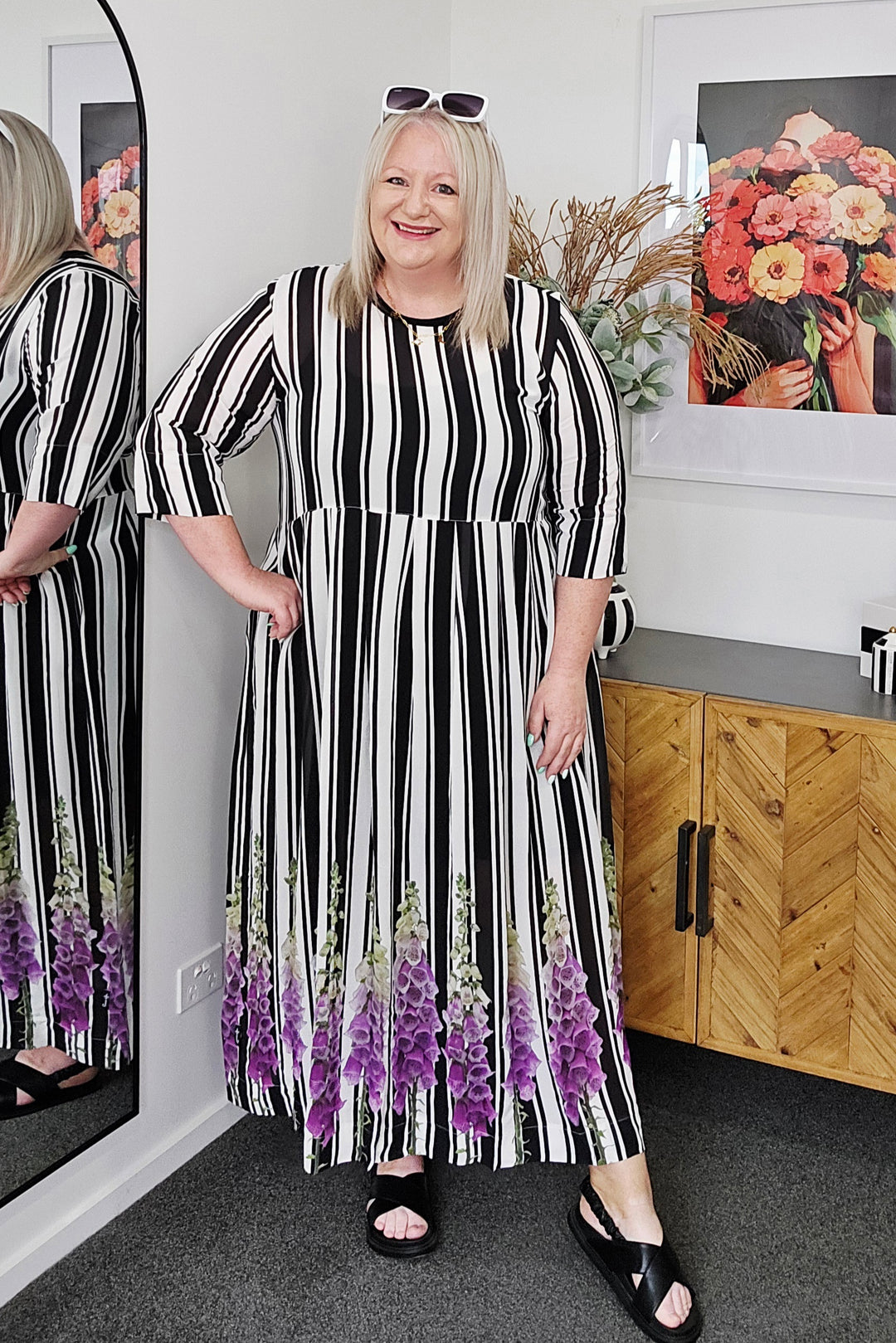 Jellicoe Aubrey Foxglove Stripe Dress